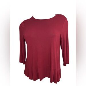 J Jill Burgundy Blouse XL Petite